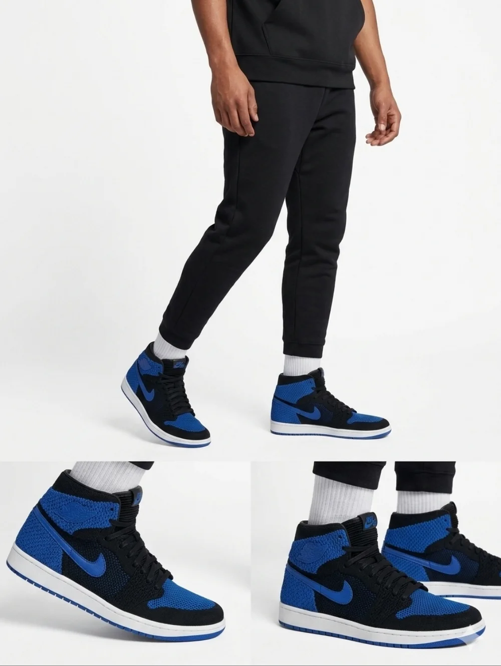 Jordan 1 Retro High Flyknit Royal Mens 11.5 Sneakers Streetwear Basketball